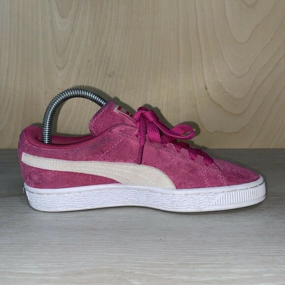 Puma Suede Pink / White 355462 38 Women's 6 - Picture 6 of 11